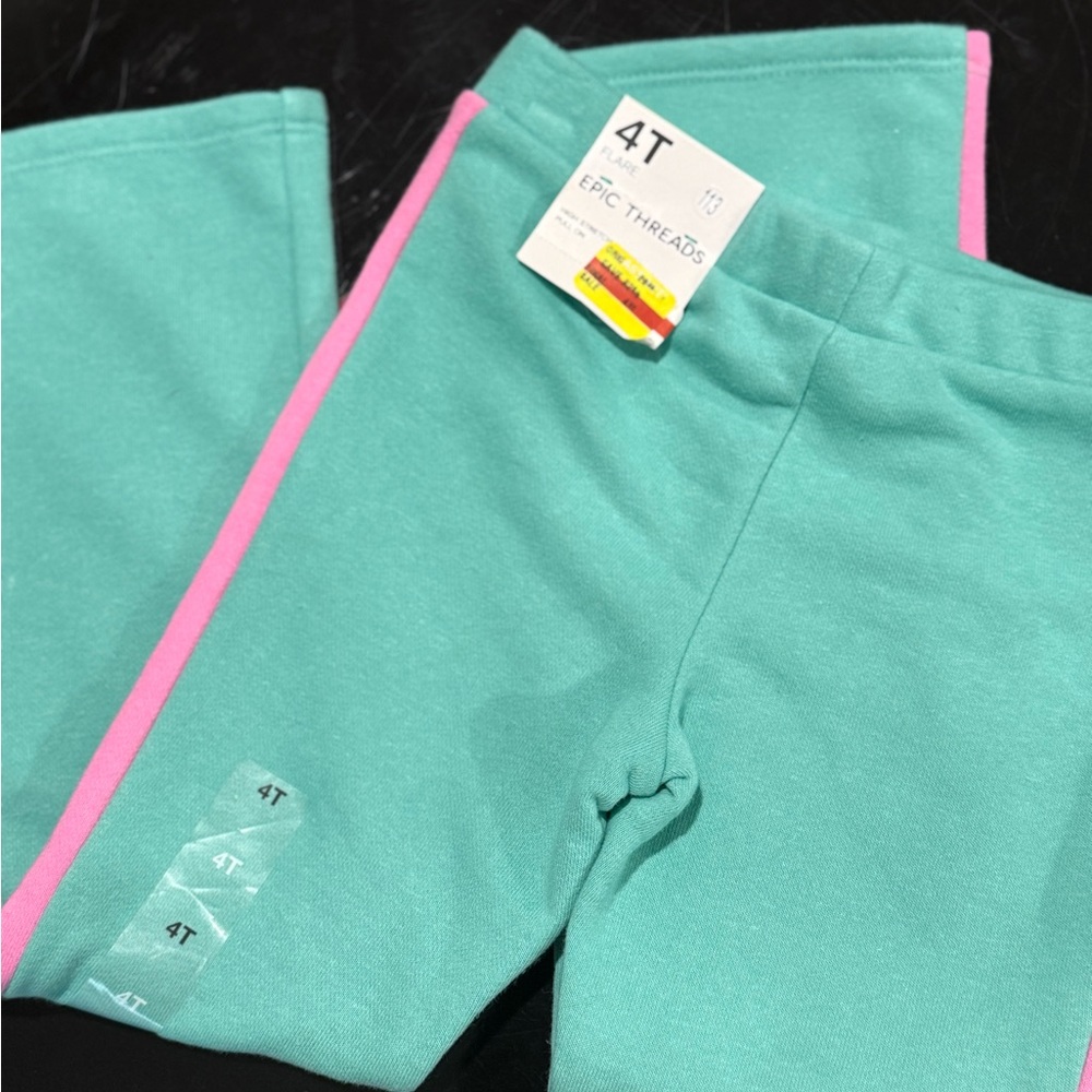 Epic Threads Kids' Aqua and Pink Leggings